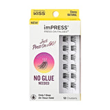 KISS imPRESS Falsies Press On Self Adhesive Eyelashes Classy Black 12 Lash Cl (Pack of 36)