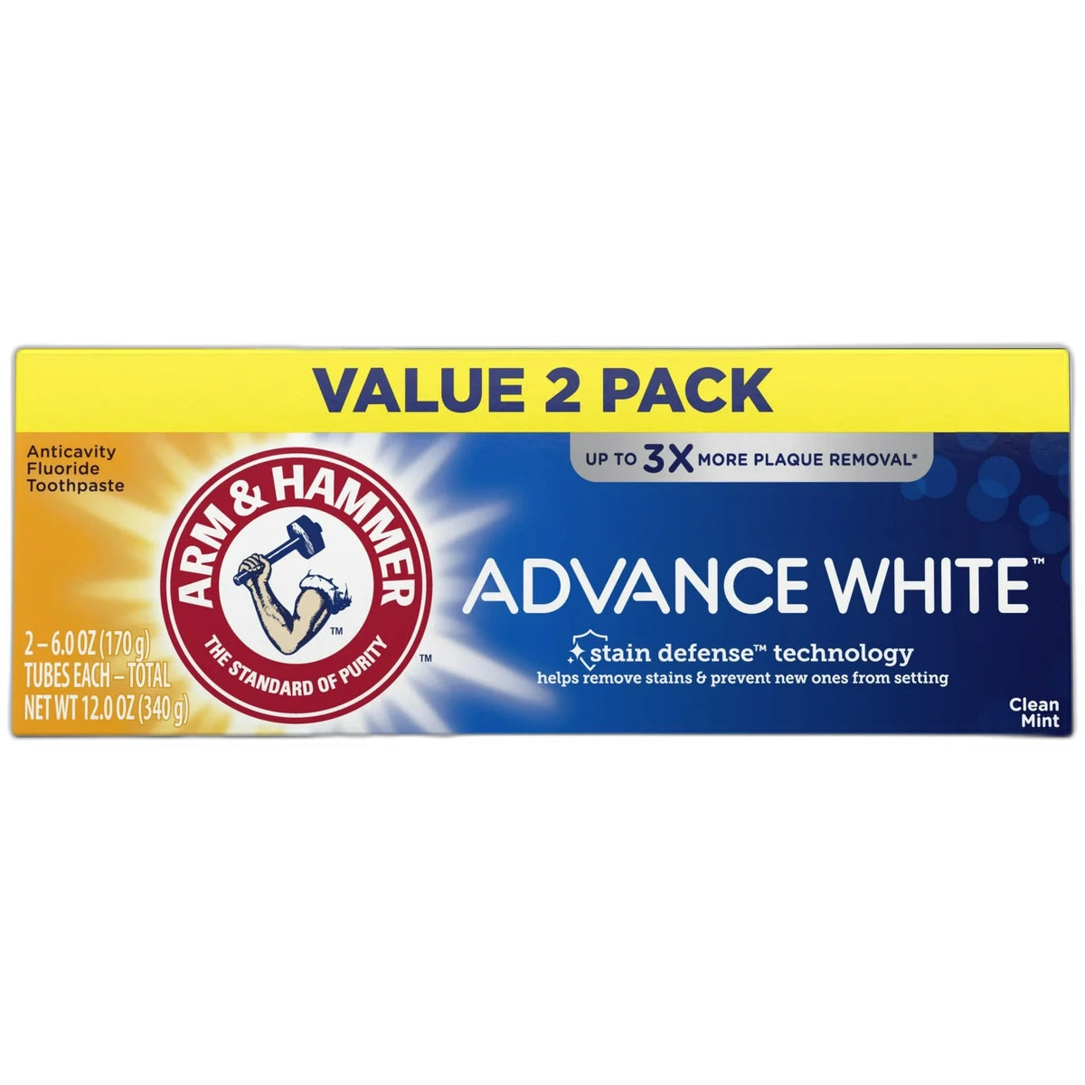 Arm & Hammer Extreme Whitening With Stain Defense Toothpaste 6Oz (Pack of 6)