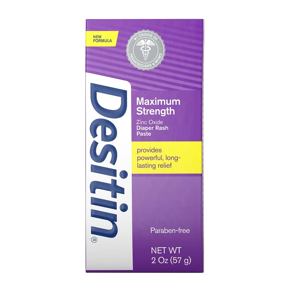 Desitin Maximum Strength Baby Diaper Rash Cream with 40% Zinc Oxide for Treatmen 2Oz (Pack of 36)
