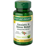 Natures Bounty Anxiety and Stress Relief Ashwagandha KSM-66 Tablets 0.16Oz -(Pack of 12)