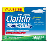 Claritin Liqui-Gels 24 Hour Non-Drowsy Allergy Medicine Loratadine Antihistamin (Pack of 36)