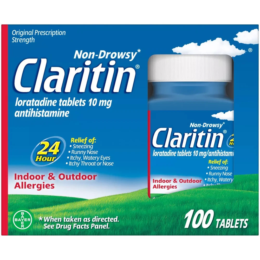 Claritin Allergy Relief 24 Hour Non-Drowsy Loratadine Tablets - 100ct (Pack of 36)