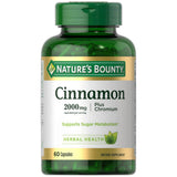 Natures Bounty Cinnamon 2000 Plus Chromium High Potency Dietary Supplement Capsules60 Ea 4Oz (Pack of 24)