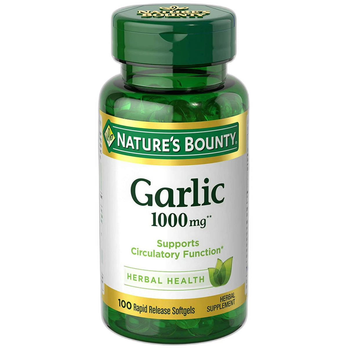 Natures Bounty Garlic Extract 1000Mg Softgels For Circulatory Function 1.77Oz (Pack of 24)