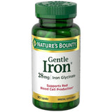 Natures Bounty Gentle Iron Ferrous Glycinate 28 Mg Capsules 0.01Oz (Pack Of 24)