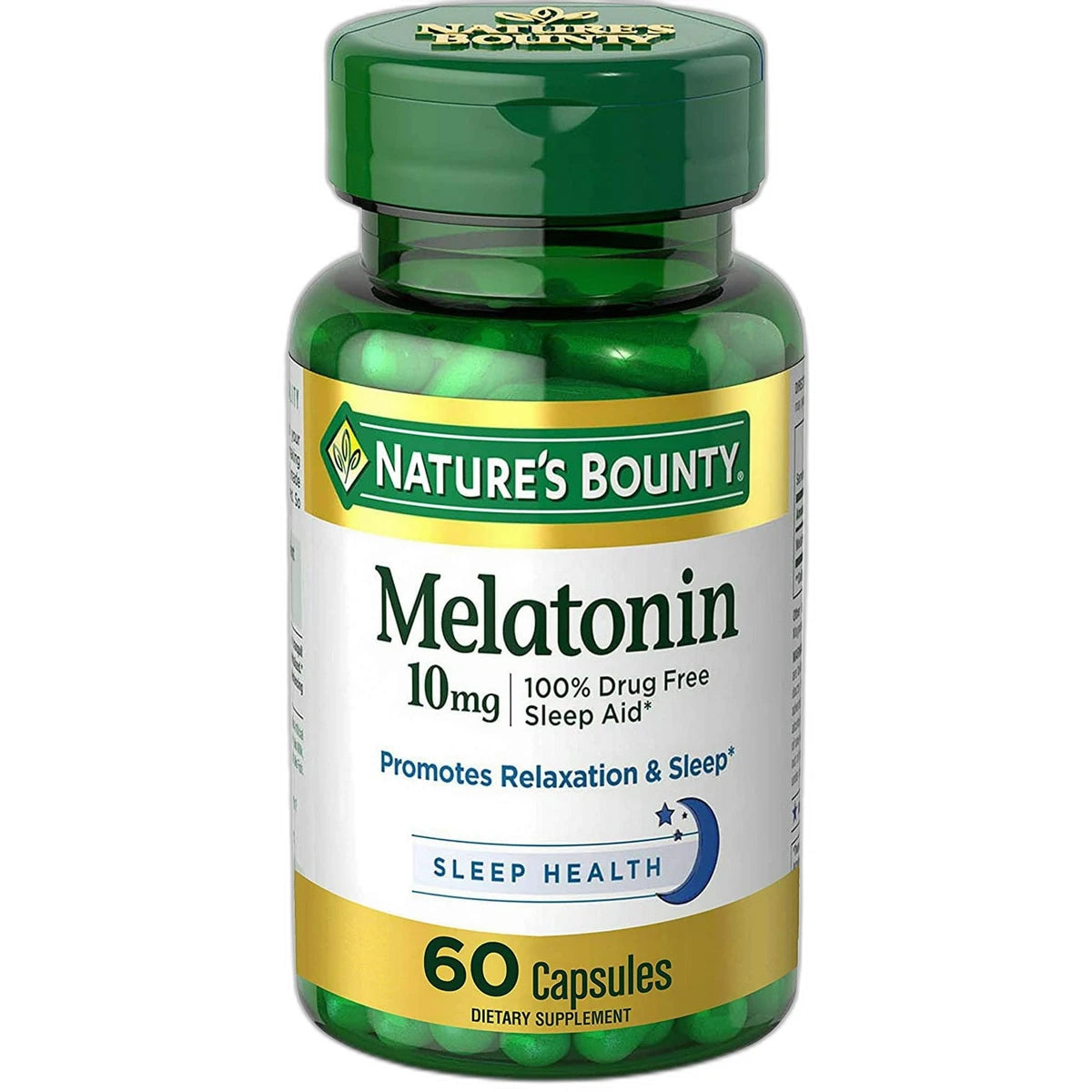Natures Bounty Maximum Strength Melatonin 10Mg Capsules60 Ea 1.44Oz (Pack of 24)