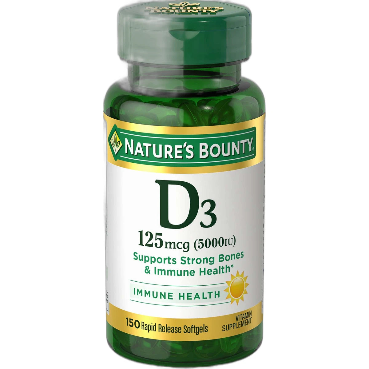 Natures Bounty Maximum Strength Vitamin D5000 Iu Softgels100 Ea 2.4Oz (Pack of 24)