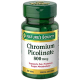 Natures Bounty Mega Chromium Picolinate 800 Mcg Dietary Supplement Tablets50 Ea 0.8Oz (Pack of 24)