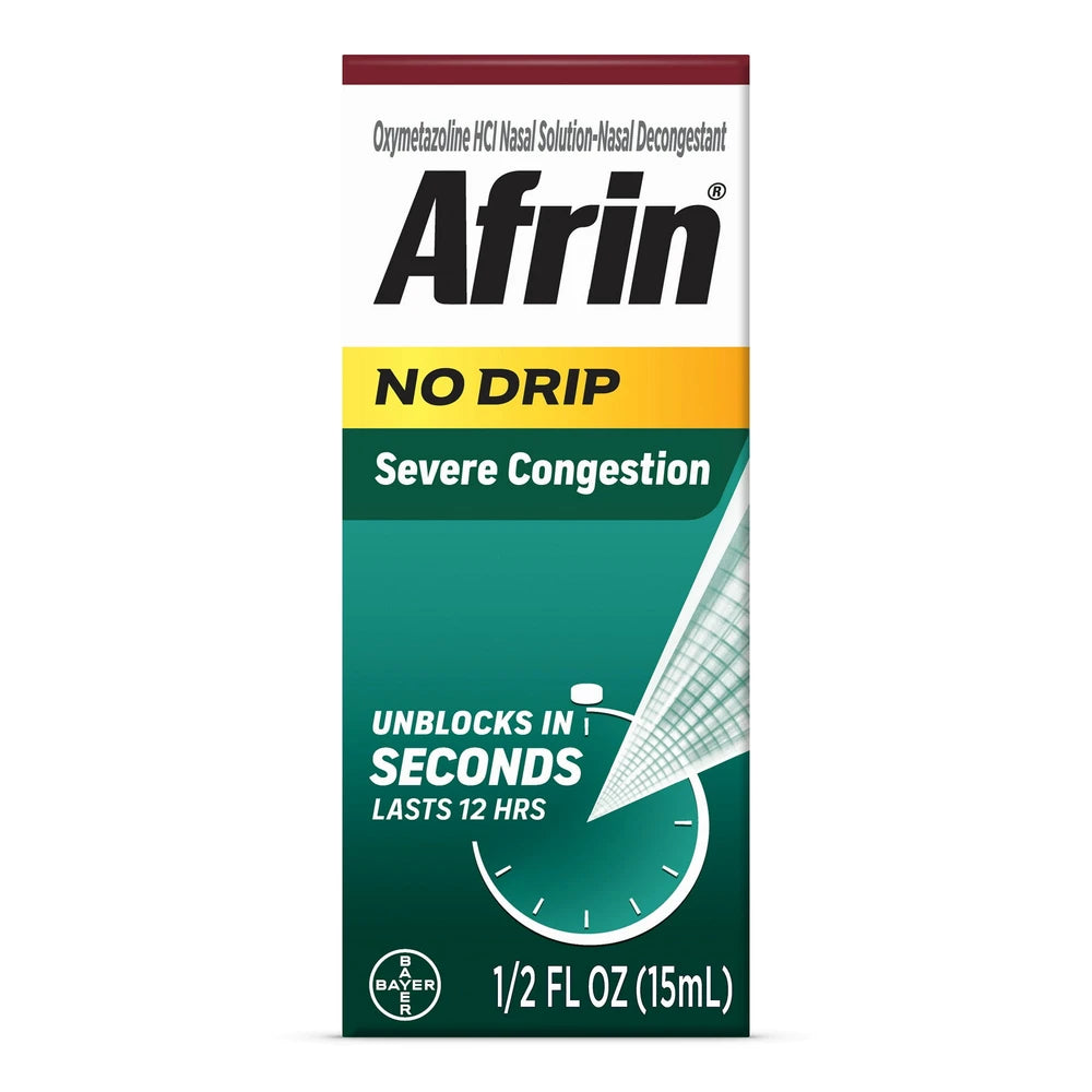 Afrin Nasal Spray No Drip Severe Congestion Relief - 0.5 fl Oz (Pack of 36)