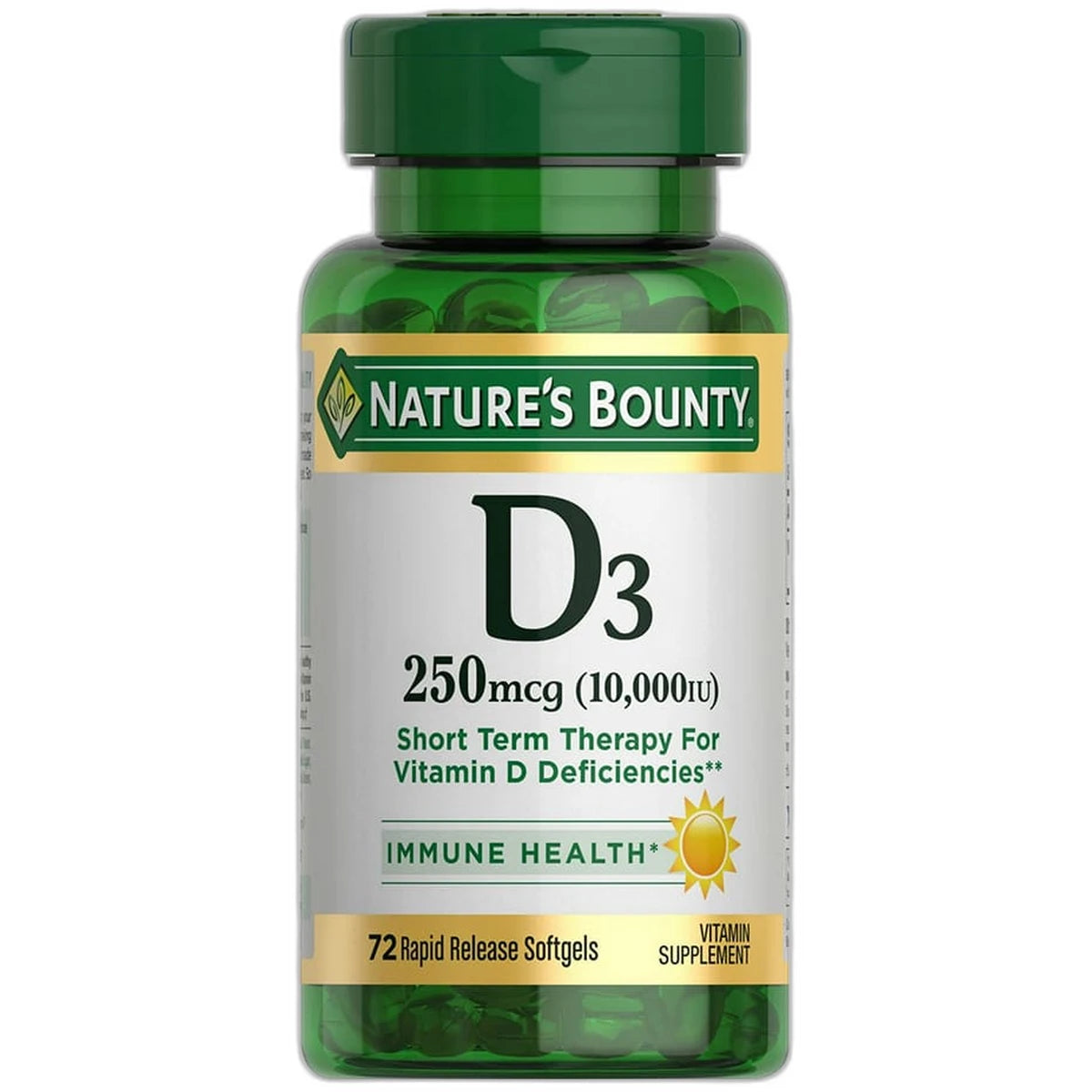 Natures Bounty Vitamin D3 1000 Iu Softgels60 Ea (Pack of 24)