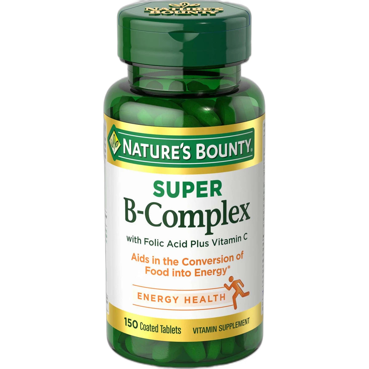 Super B-Complex Vitamin Supplement With Folic Acid And Vitamin C By Natures Bounty100 Ea 8.14Oz (Pack of 24)