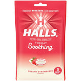 Halls Throat Soothing (Formerly Breezers) Creamy Strawberry Throat - 25 Ct (Pack of 48)