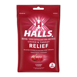 HALLS Triple Action Cough Drops, Cherry, 30/Bag 3.04 Oz (Pack of 48)