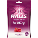 Halls Fruit Breezers Throat Drops Cool Berry 25 Each by Halls 3.36 Oz (Pack of 48)