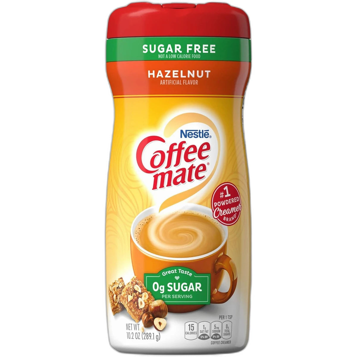 Nestle Coffee Mate Sugar Free Hazelnut Coffee Creamer 10.2Oz (Pack of 6)