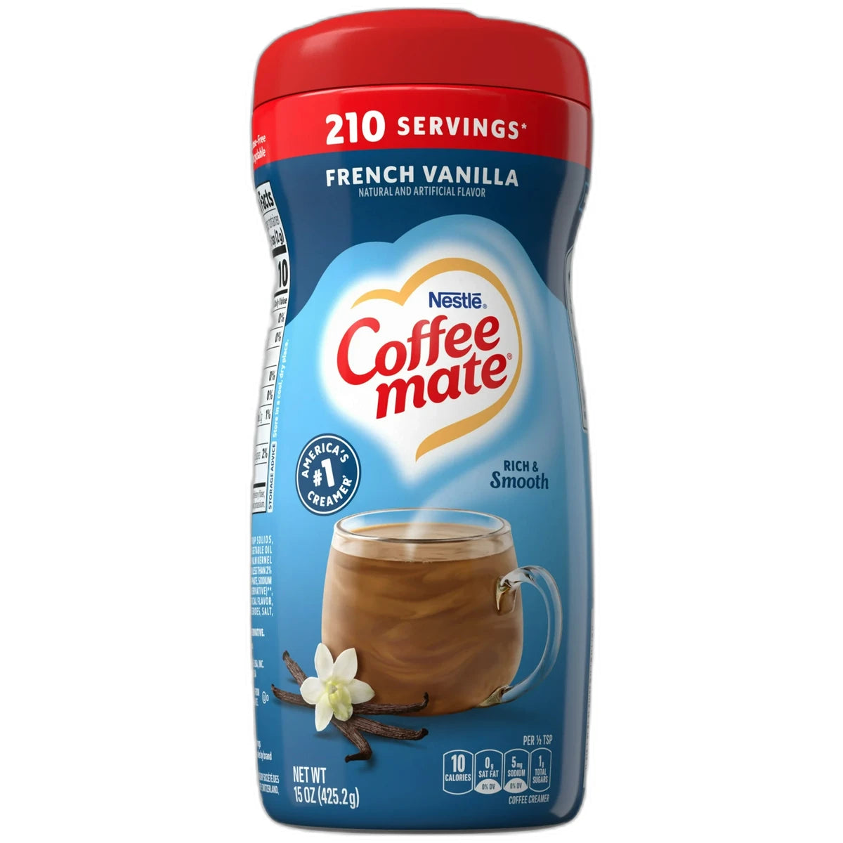 Nestle Coffee-mate French Vanilla Powder Coffee Creamer 15Oz (Pack of 6)