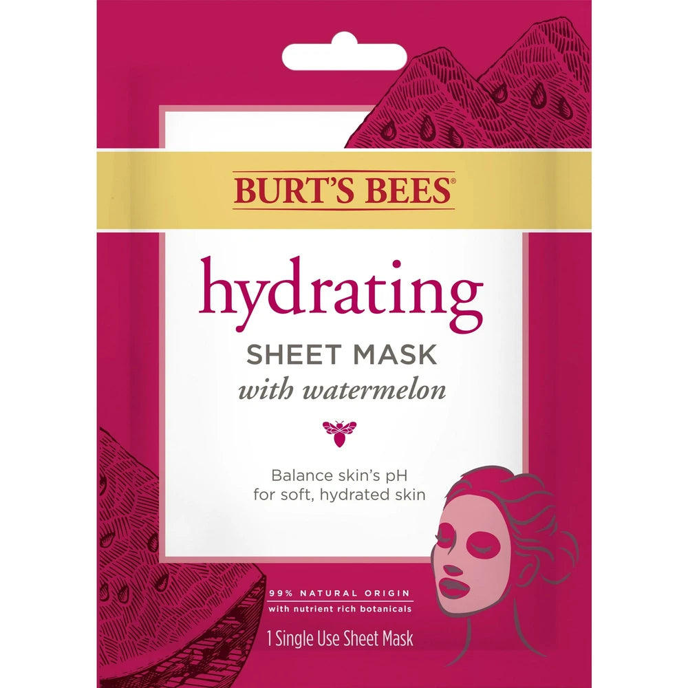Burt s Bees Hydrating Sheet Mask Watermelon 1 Count (Pack of 48)