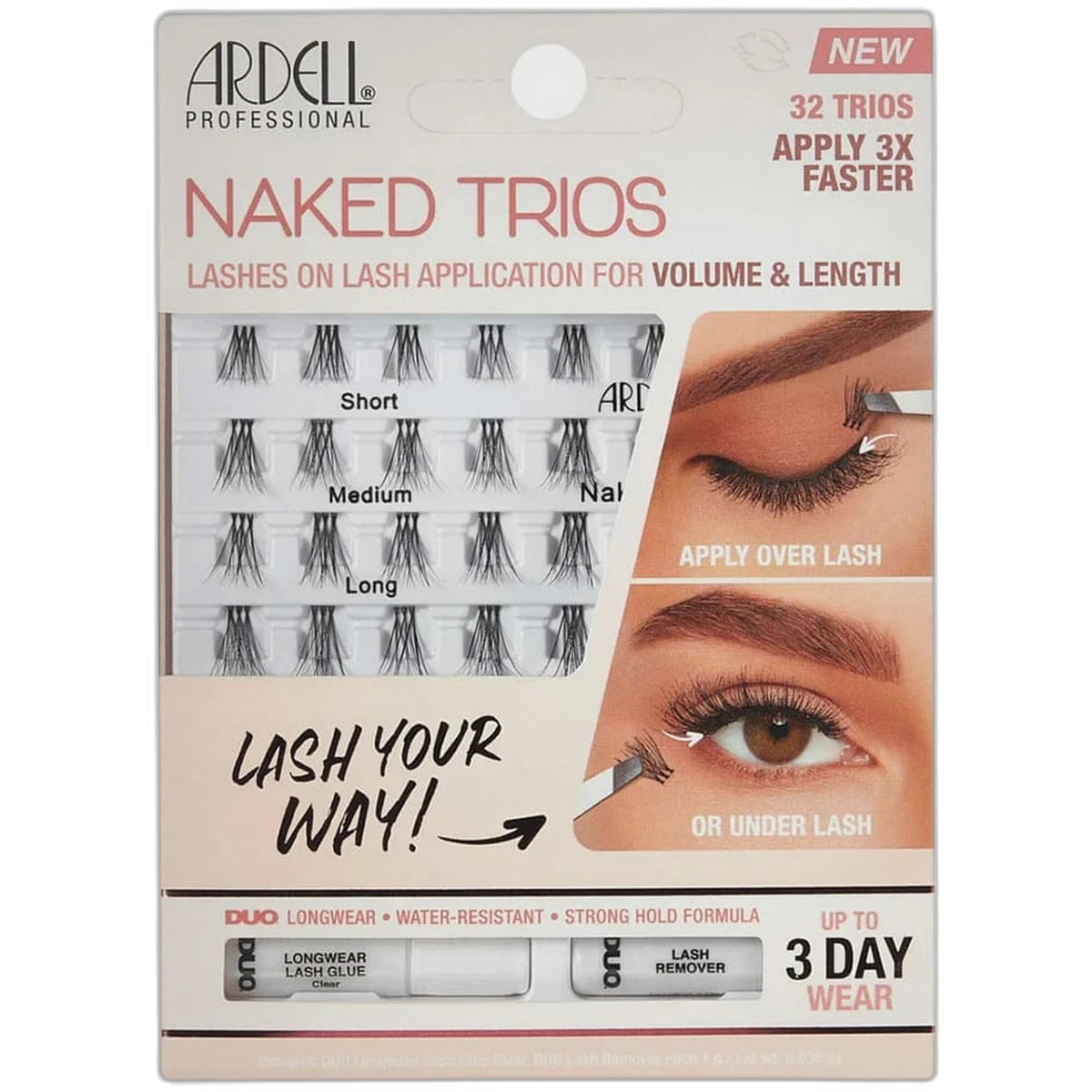 Ardell Naked Trios Lashes 32 Trios 1 Kit 1.13Oz (Pack of 36)