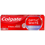 Colgate Optic White Advanced Teeth Whitening Toothpaste Sparkling White 3.2Oz (Pack of 24)