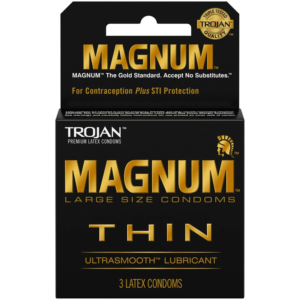MAGNUM Thin Condoms 3ct (Pack of 48)