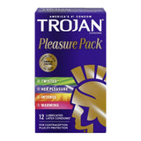 Trojan Pleasure Variety Pack Lubricated Condoms, 12 Count (Pack of 48)