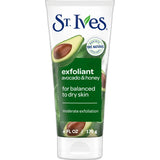 St. Ives Soft Skin Exfoliating Face Scrub Avocado and Honey Facial Exfoliator 6Oz (Pack of 6)