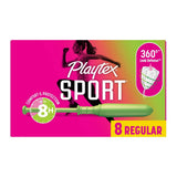 Playtex Sport Plastic Tampons Unscented, Regular - 8.0 ea (Pack of 48)