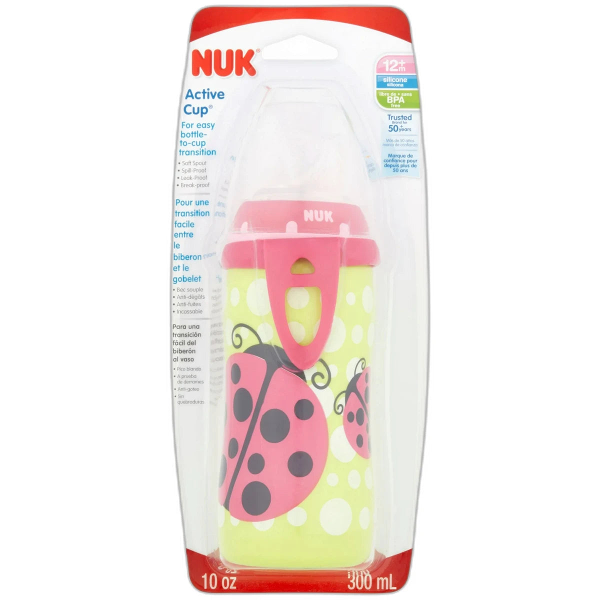 Nuk Active Sippy Cup 12+ Months Assorted 3.04Oz (Pack of 6)