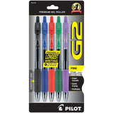 Pilot G2 Premium Retractable Gel Ink Pens Fine Point (0.7 mm) Assorted Ink 5 (Pack of 48)