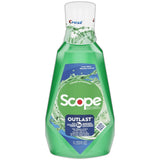 Crest Scope Outlast Mouthwash Long Lasting Mint For Fresh Breath 33.8Oz (Pack of 6)