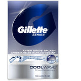 Gillette Series Cool Wave After Shave Splash Fresh 3.3Oz (Pack of 6)
