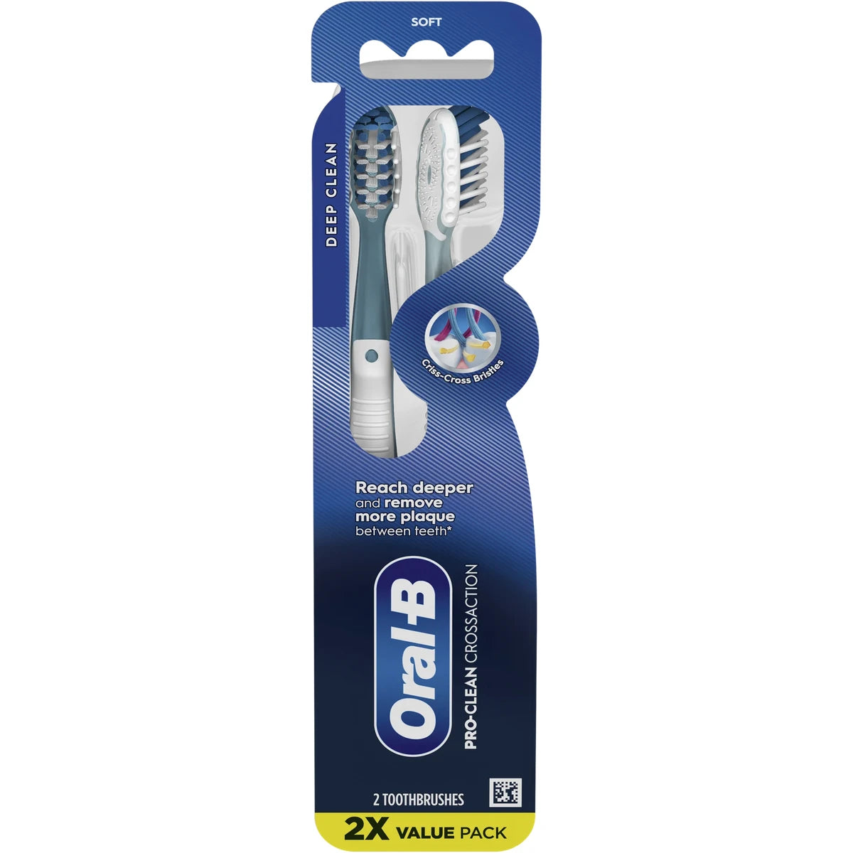 Oral B Pro Health All In One Toothbrush Twin Pack Deep Plaque Removal Soft 2.4Oz(Pack of 72)