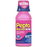 Pepto-Bismol Maximum Strength Liquid Relives Upset Stomach 8Oz (Pack of 12)