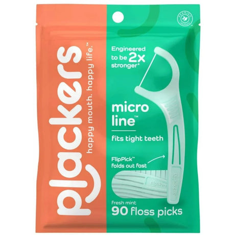 Plackers Micro Mint Freshens Breath, Dental Flossers Mint, 270 Count (B00ENLEGIE) (Pack of 72)