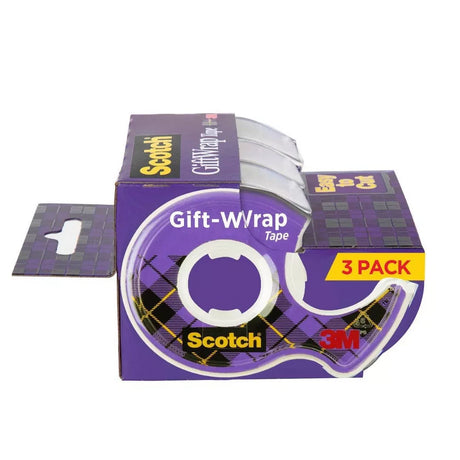 Scotch Gift Wrap Tape 3/4 in. x 300 in. 3 Dispensers (Pack of 72)