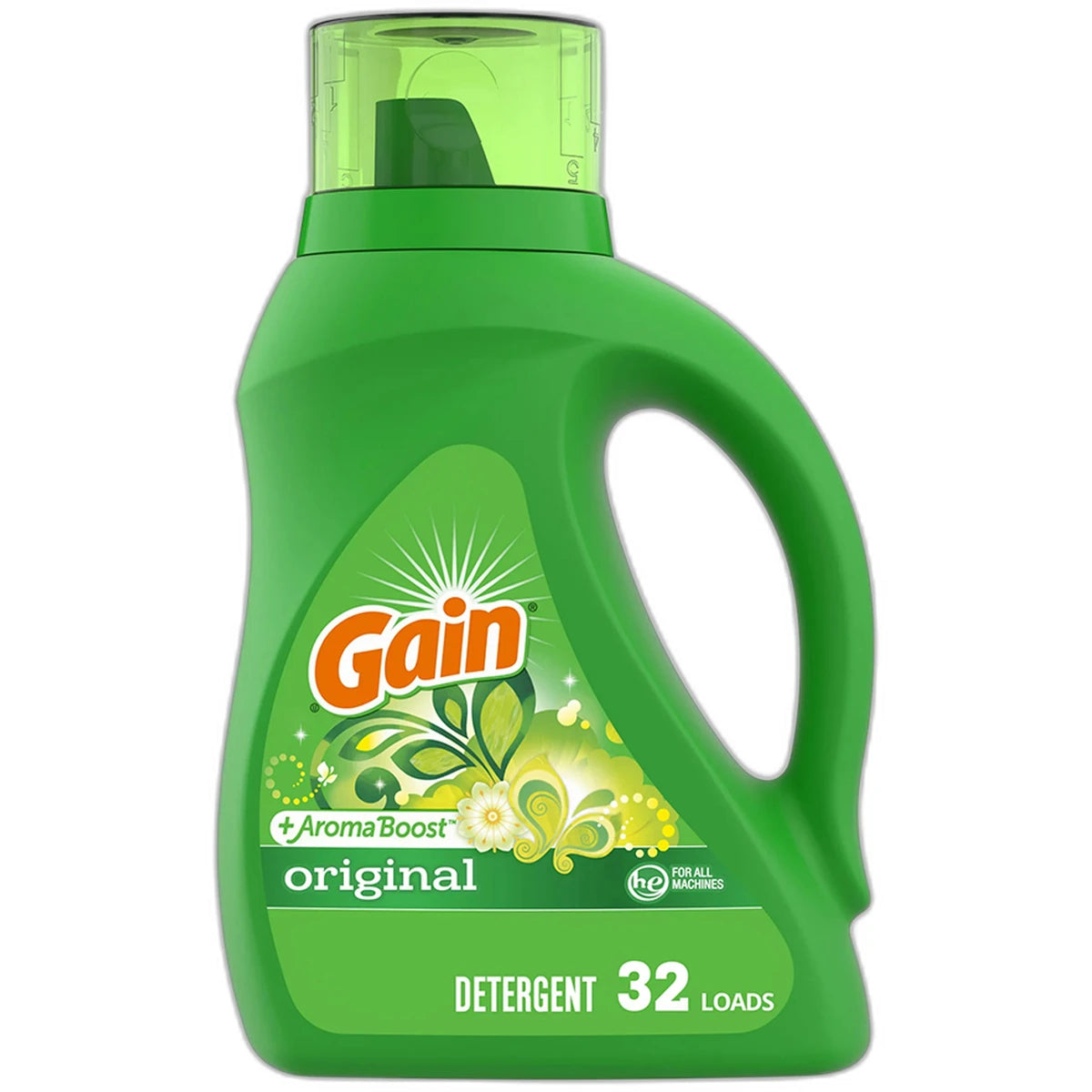 Gain and Aroma Boost Liquid Laundry Detergent Original Scent 32 Loads 46Oz (Pack of 6)