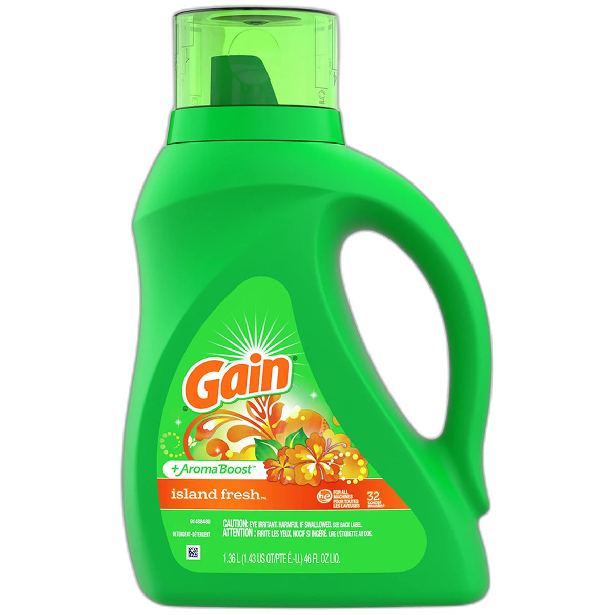 Gain Liquid Laundry Detergent Island Fresh 32 Loads 46Oz (Pack of 6)