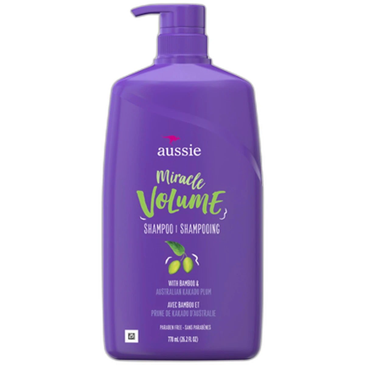 Aussie Miracle Volume Hair Shampoo with Pump 26.2Oz (Pack of 4)