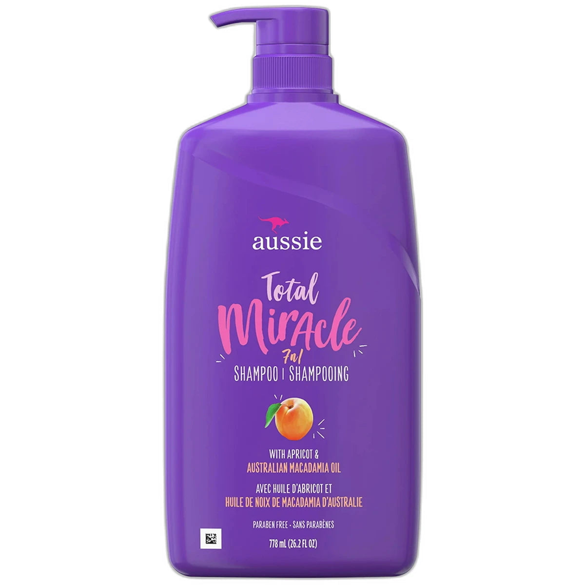 Aussie Total Miracle 7 in1 Shampoo with Pump 26.2Oz (Pack of 4)