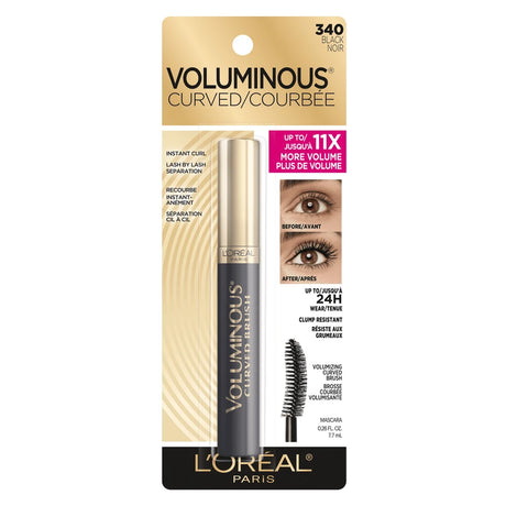 L'oréal Paris Voluminous Original Curved Brush Mascara, Black, 0.28 fl Oz (Pack of 72)