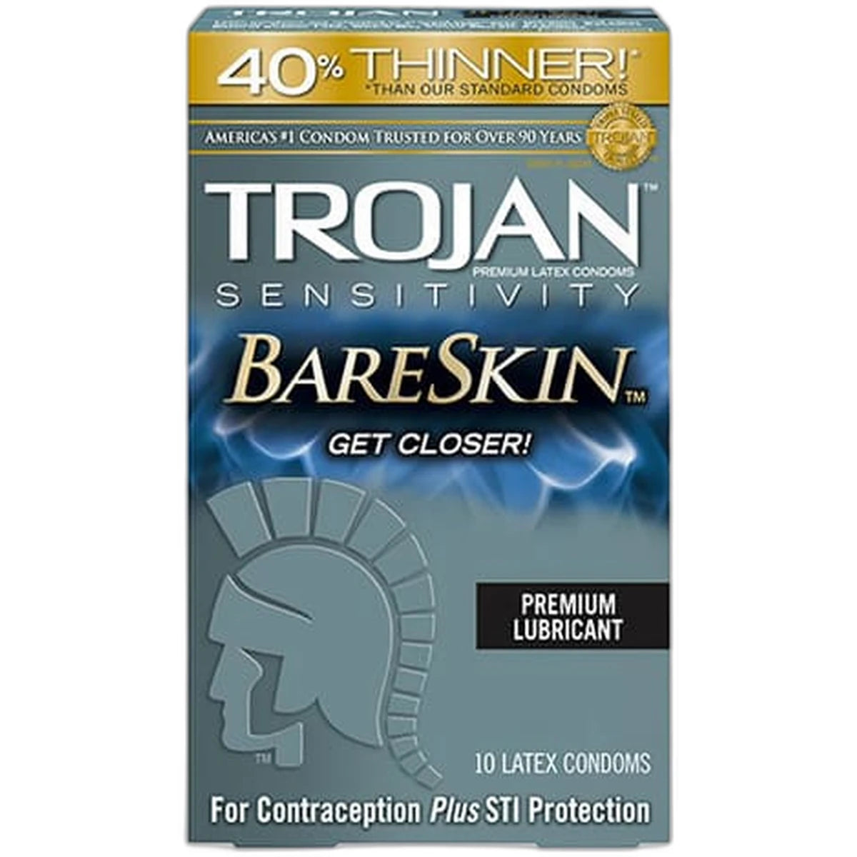 Trojan Sensitivity Bareskin Premium Latex Condoms 1.13oz (Pack of 48)