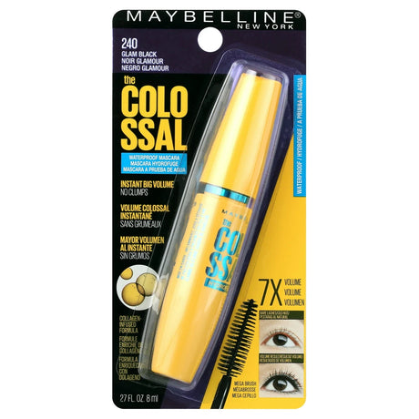 Maybelline Volum' Express - The Colossal Waterproof Mascara Glam Black 0.27 oz (Pack of 72)