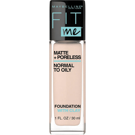 Maybelline Fit Me! Matte + Poreless Foundation, Natural Ivory, 1 fl Oz (Pack of 72)