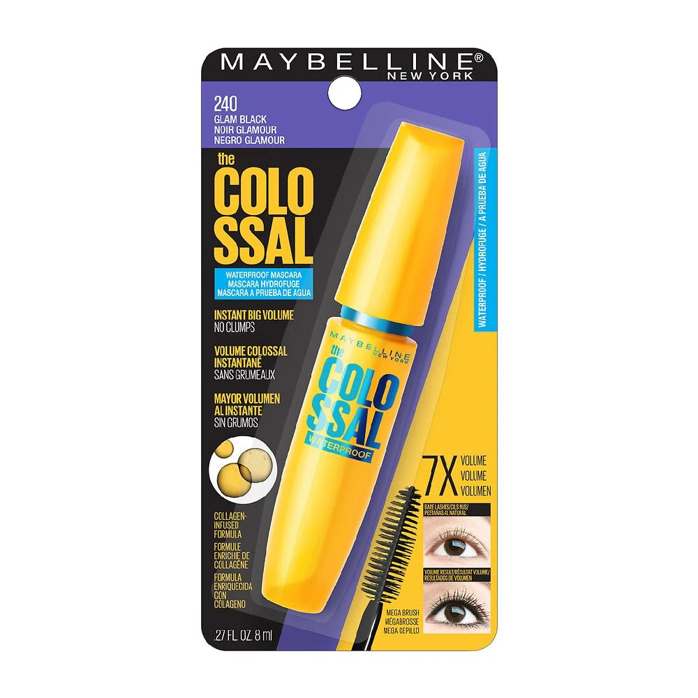 Maybelline Volum' Express - The Colossal Waterproof Mascara Classic Black 0.27 Oz (Pack of 72)