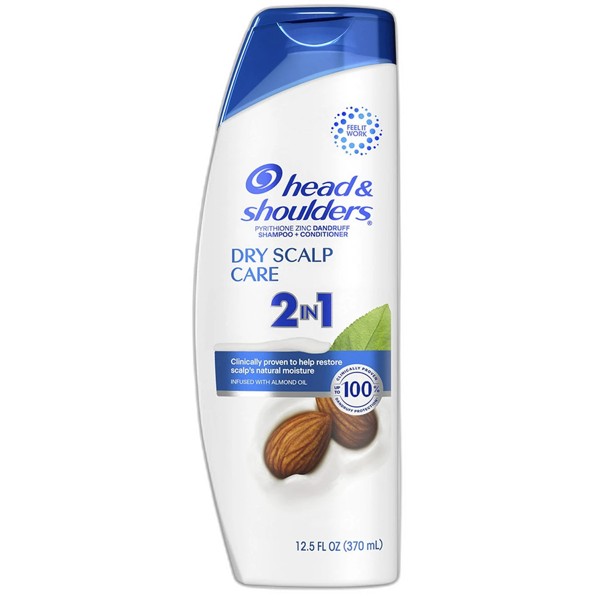 Head and Shoulders 2 in1 Dandruff Shampoo and Conditioner with Almond Oil 12.5Oz (Pack of 6)