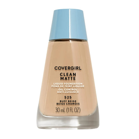 COVERGIRL Clean Matte Liquid Foundation Buff Beige 525, 1fl Oz (Pack of 72)