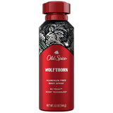 Old Spice Aluminum Free Body Spray For Men Wolfthorn 5.1Oz (Pack of 12)