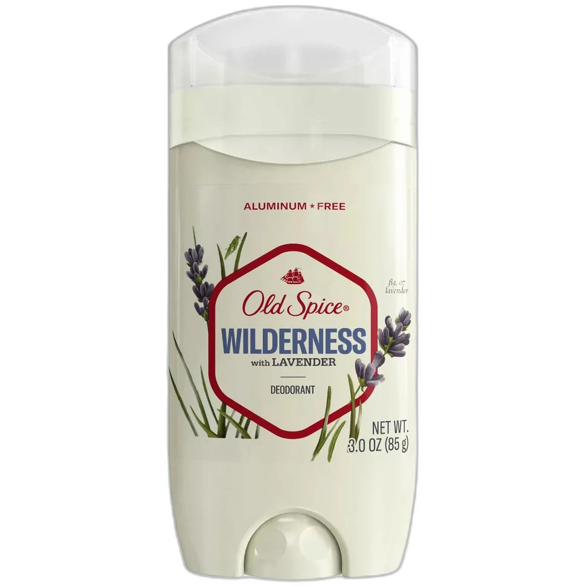 Old Spice Aluminum Free Deodorant Solid Wildnerness with Lavender 3Oz (Pack of 12)