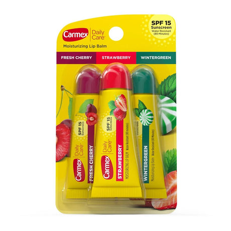 Carmex Daily Care Moisturizing Lip Balm Variety Pack, 3 Tubes - 0.15 Oz (Pack Of 72)
