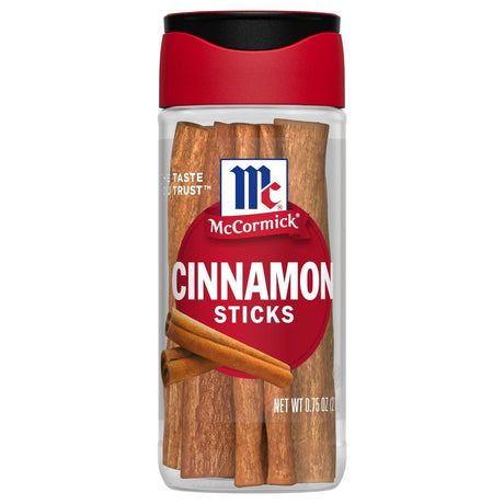 McCormick Non-GMO Kosher Cinnamon Sticks Bottle 0.75 Oz (Pack of 72)